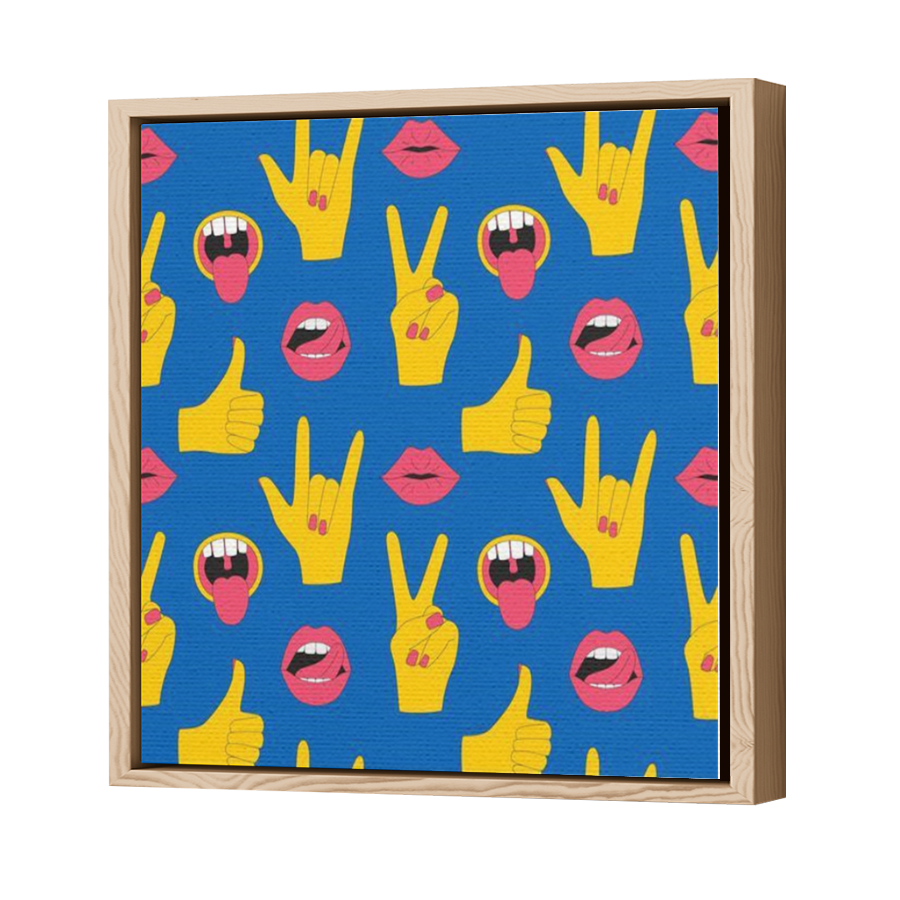 Thumbnail for Canvas - Wood Grain Floating Frame