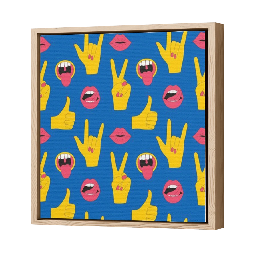 Thumbnail for Canvas - Wood Grain Floating Frame