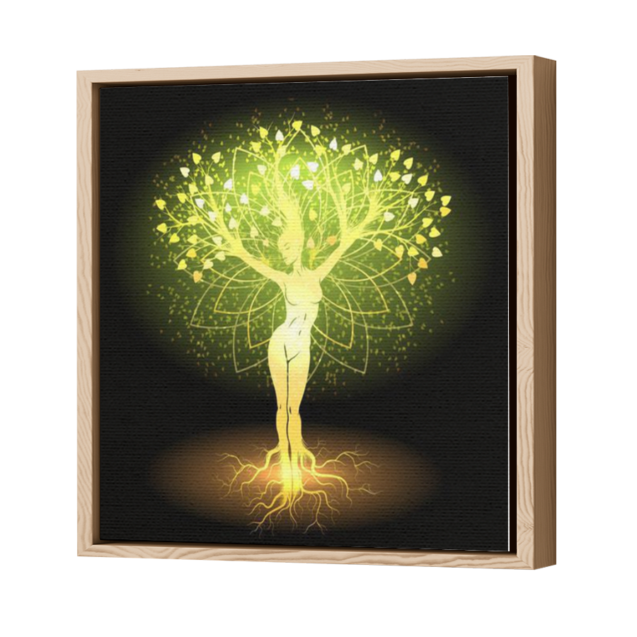 Thumbnail for Canvas - Wood Grain Floating Frame