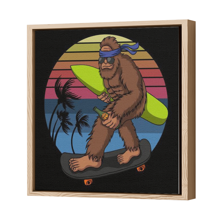 Thumbnail for Canvas - Wood Grain Floating Frame