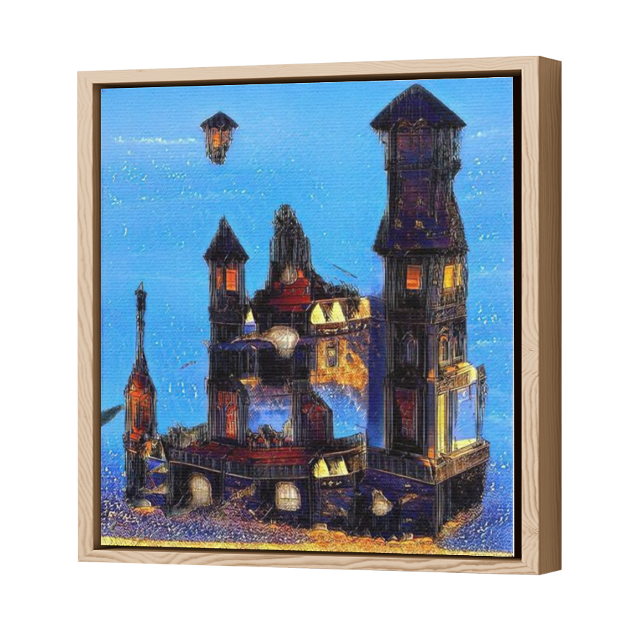 Thumbnail for Canvas - Wood Grain Floating Frame