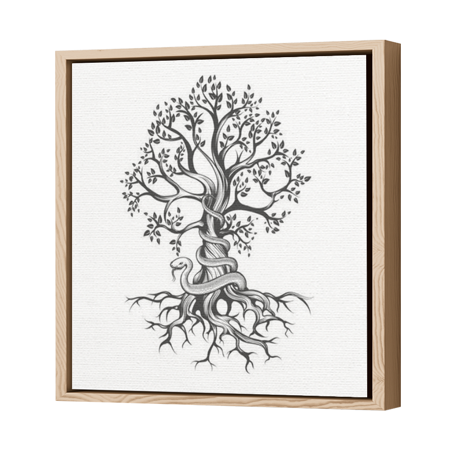 Thumbnail for Canvas - Wood Grain Floating Frame
