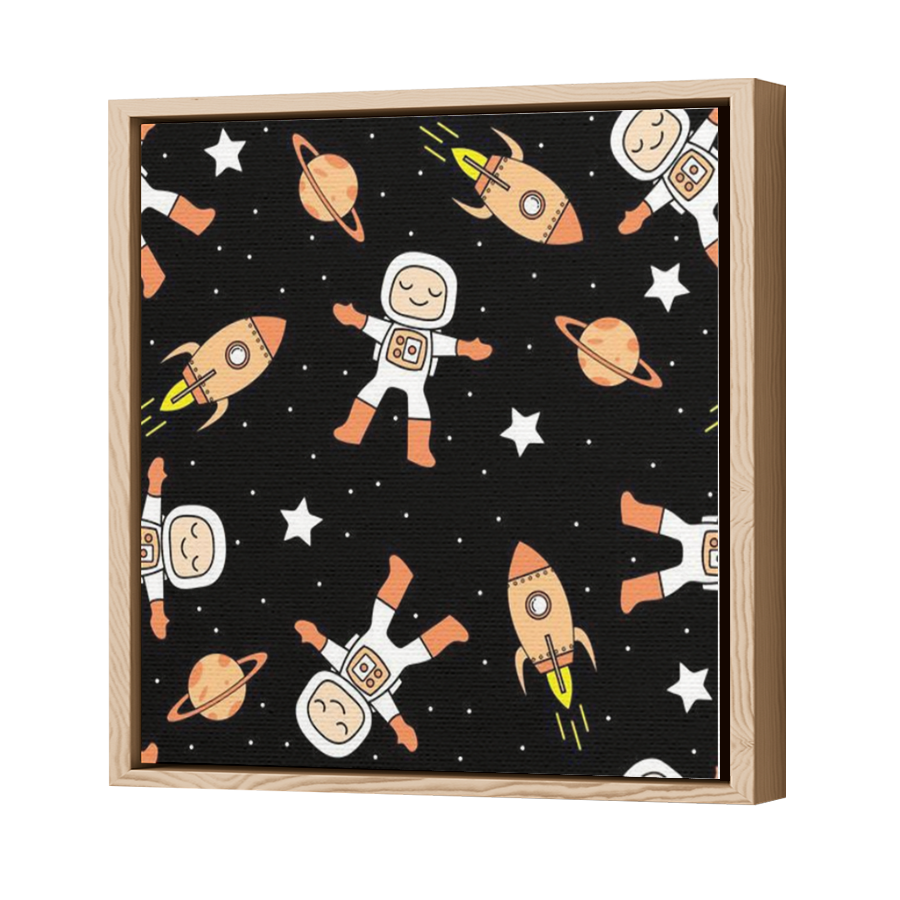 Thumbnail for Canvas - Wood Grain Floating Frame