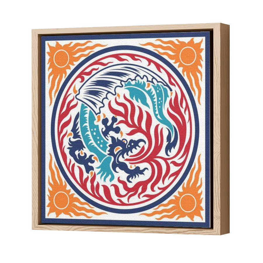 Thumbnail for Canvas - Wood Grain Floating Frame
