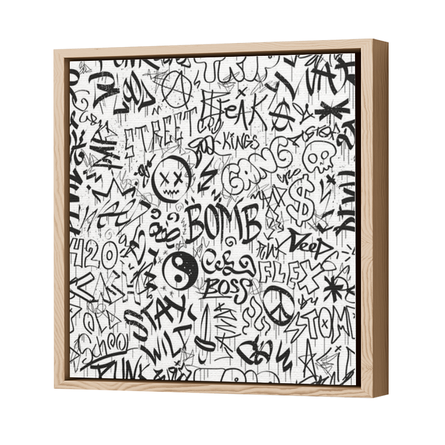 Thumbnail for Canvas - Wood Grain Floating Frame