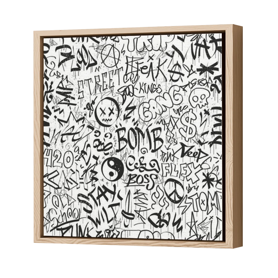 Thumbnail for Canvas - Wood Grain Floating Frame