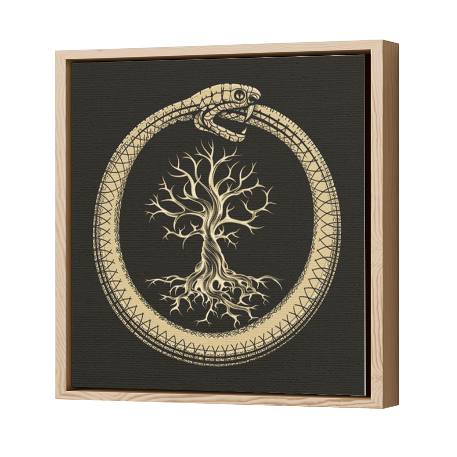 Thumbnail for Canvas - Wood Grain Floating Frame