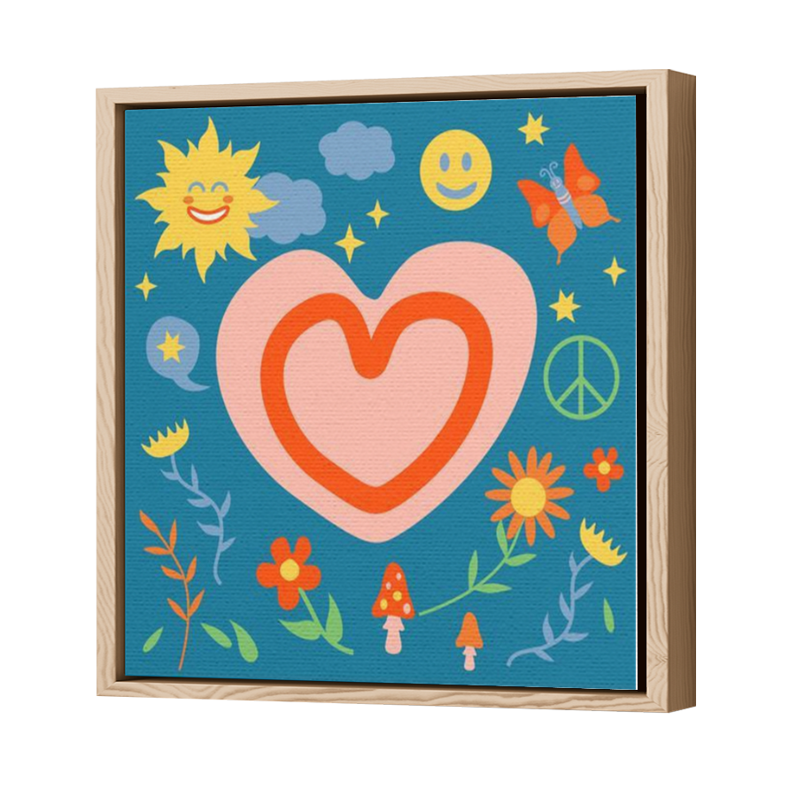 Thumbnail for Canvas - Wood Grain Floating Frame