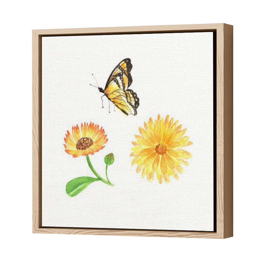 Thumbnail for Canvas - Wood Grain Floating Frame