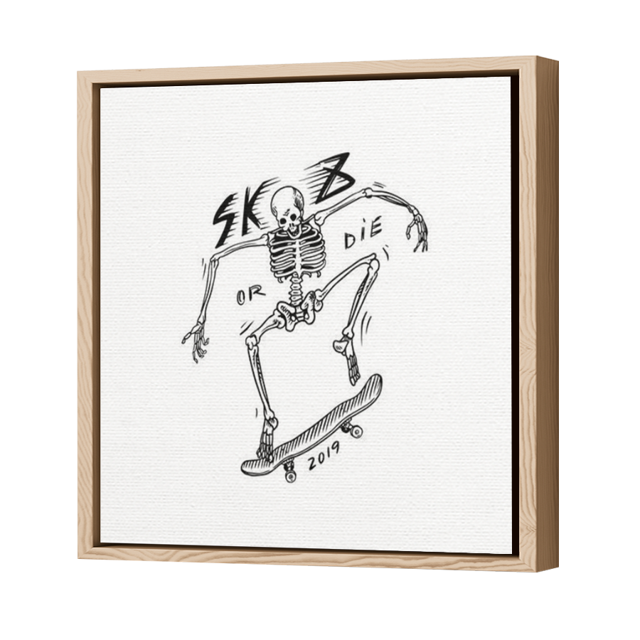 Thumbnail for Canvas - Wood Grain Floating Frame
