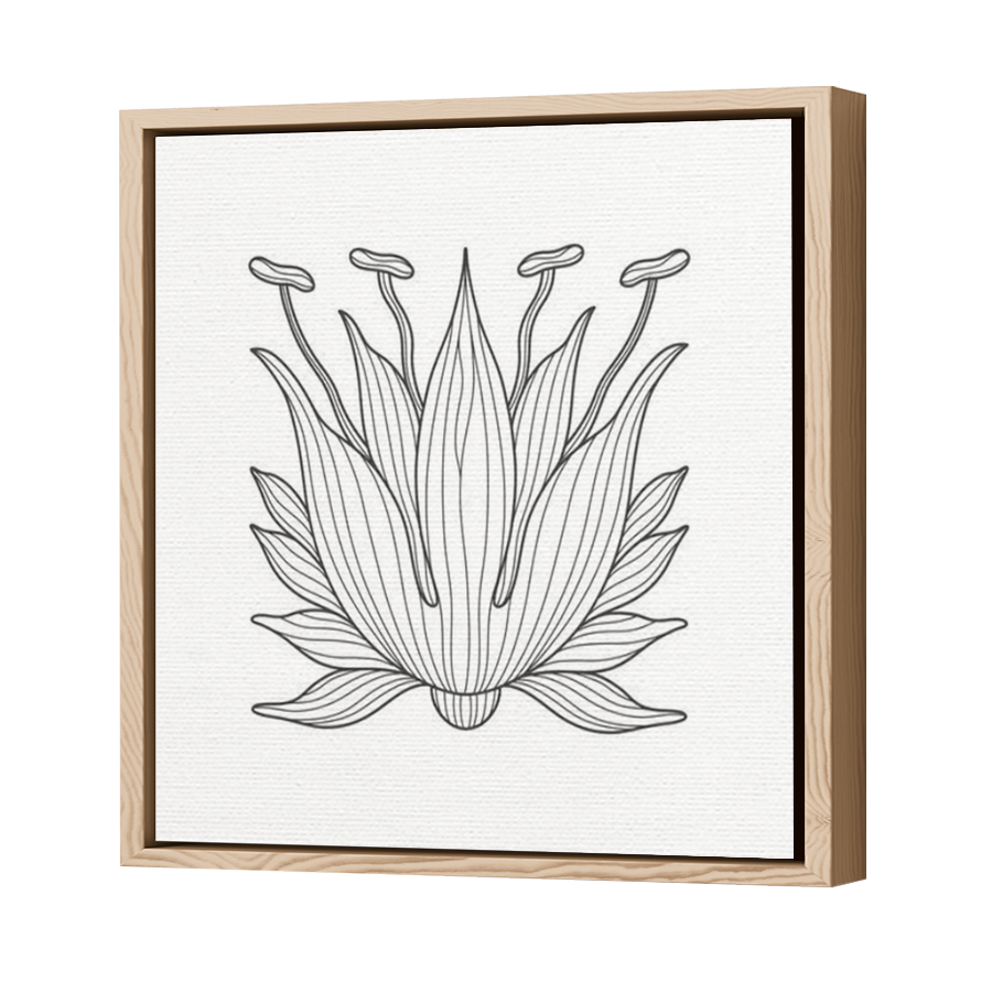 Thumbnail for Canvas - Wood Grain Floating Frame