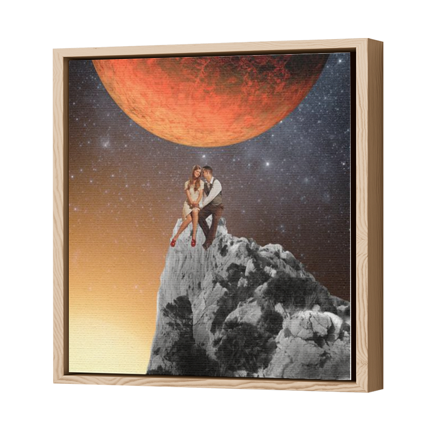 Thumbnail for Canvas - Wood Grain Floating Frame