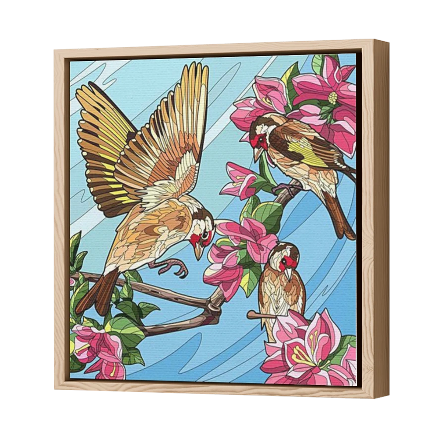 Thumbnail for Canvas - Wood Grain Floating Frame