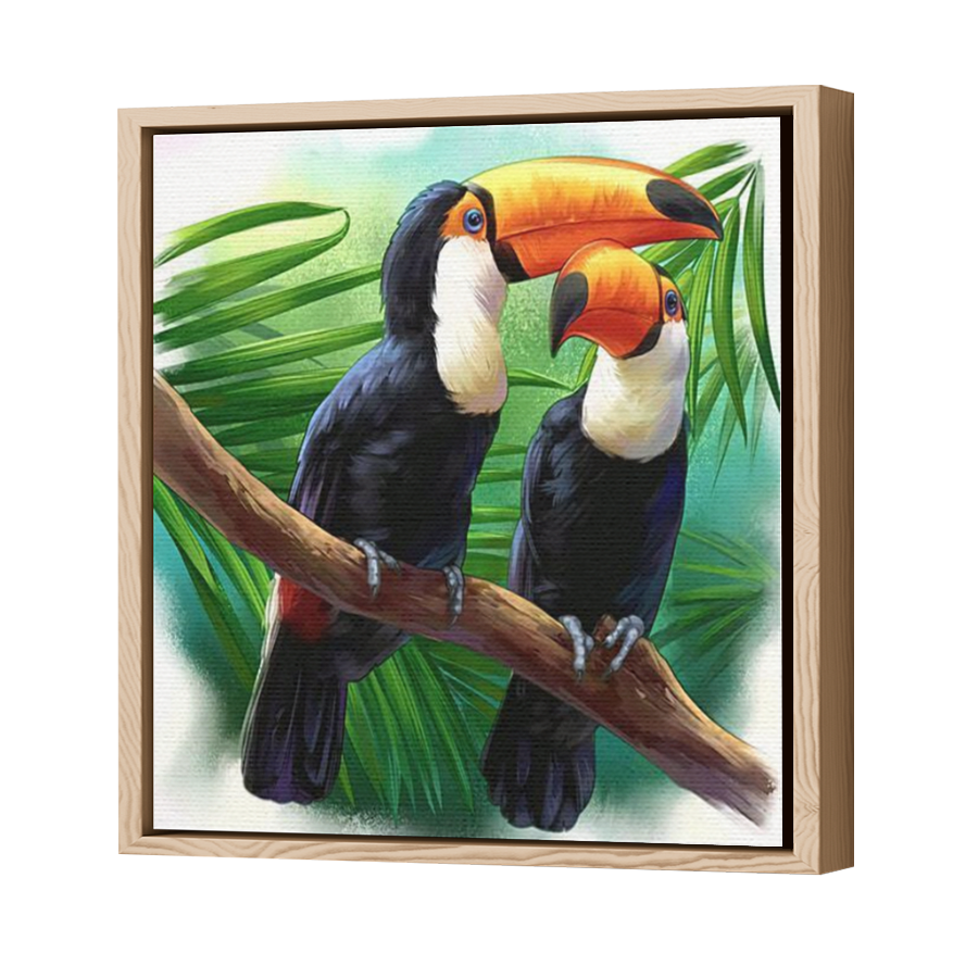 Thumbnail for Canvas - Wood Grain Floating Frame