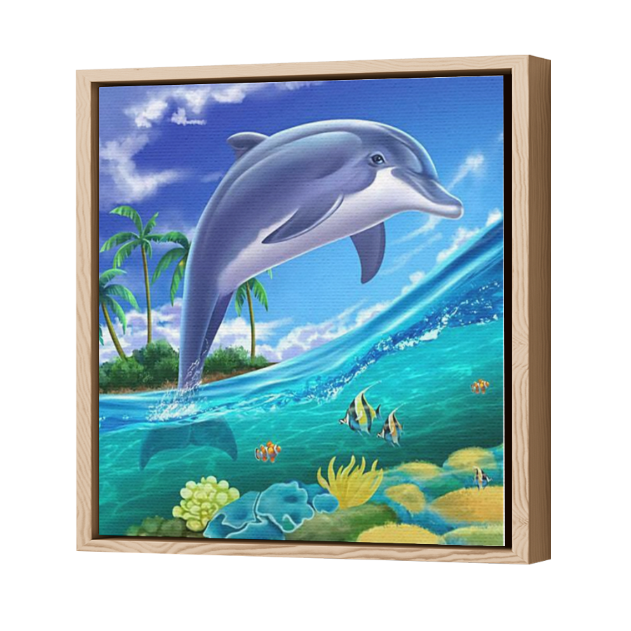 Thumbnail for Canvas - Wood Grain Floating Frame