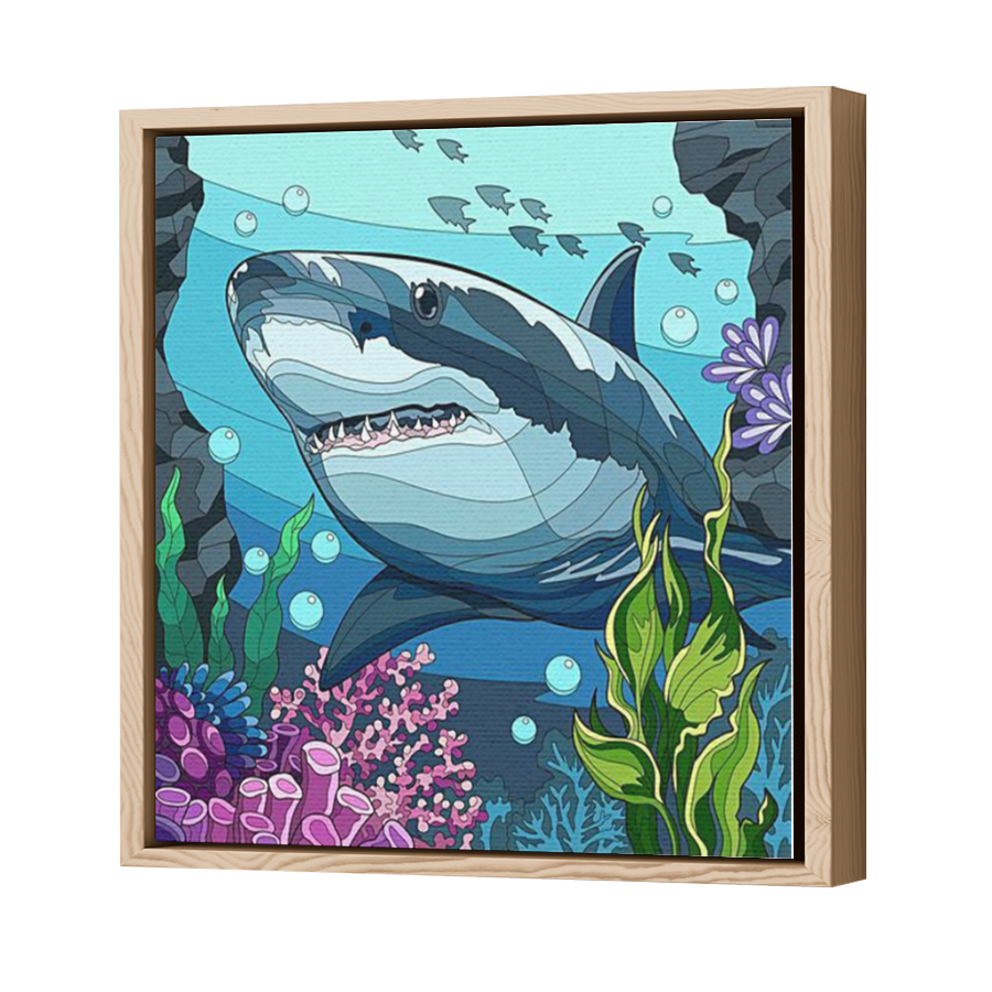Thumbnail for Canvas - Wood Grain Floating Frame