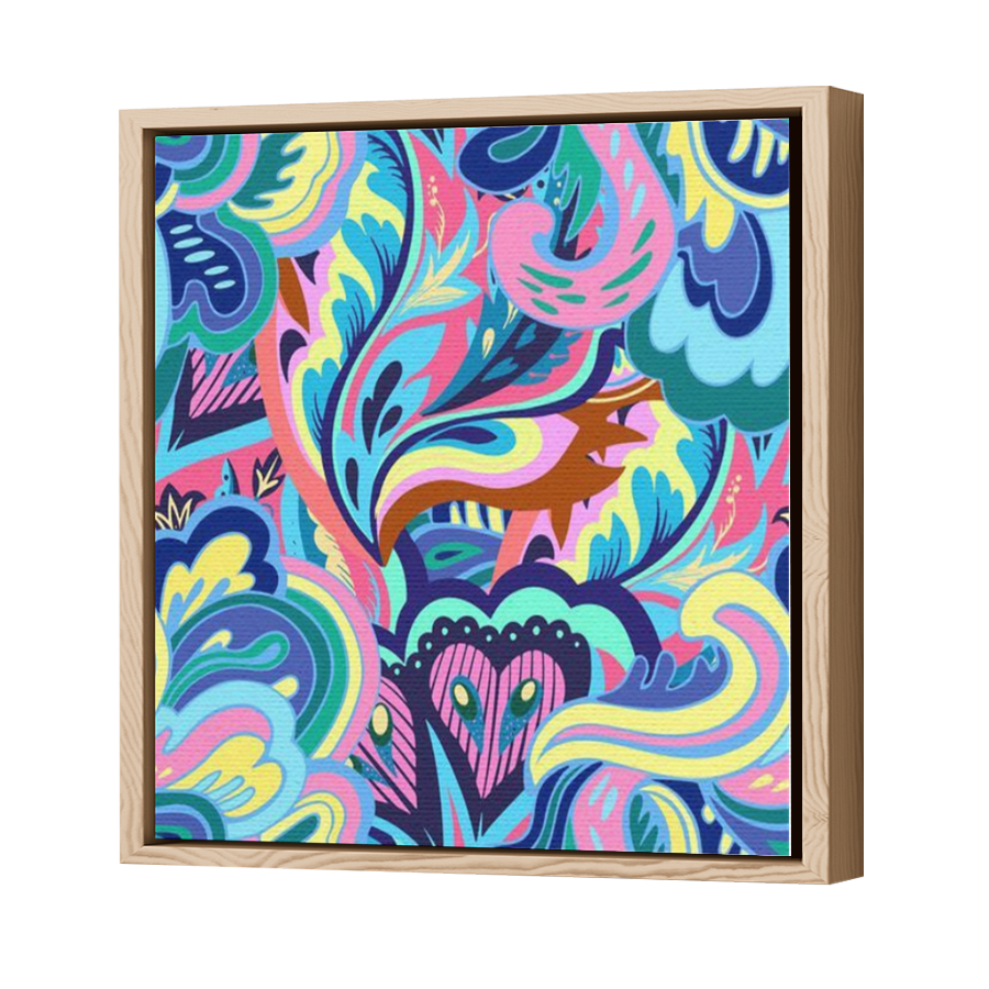 Thumbnail for Canvas - Wood Grain Floating Frame