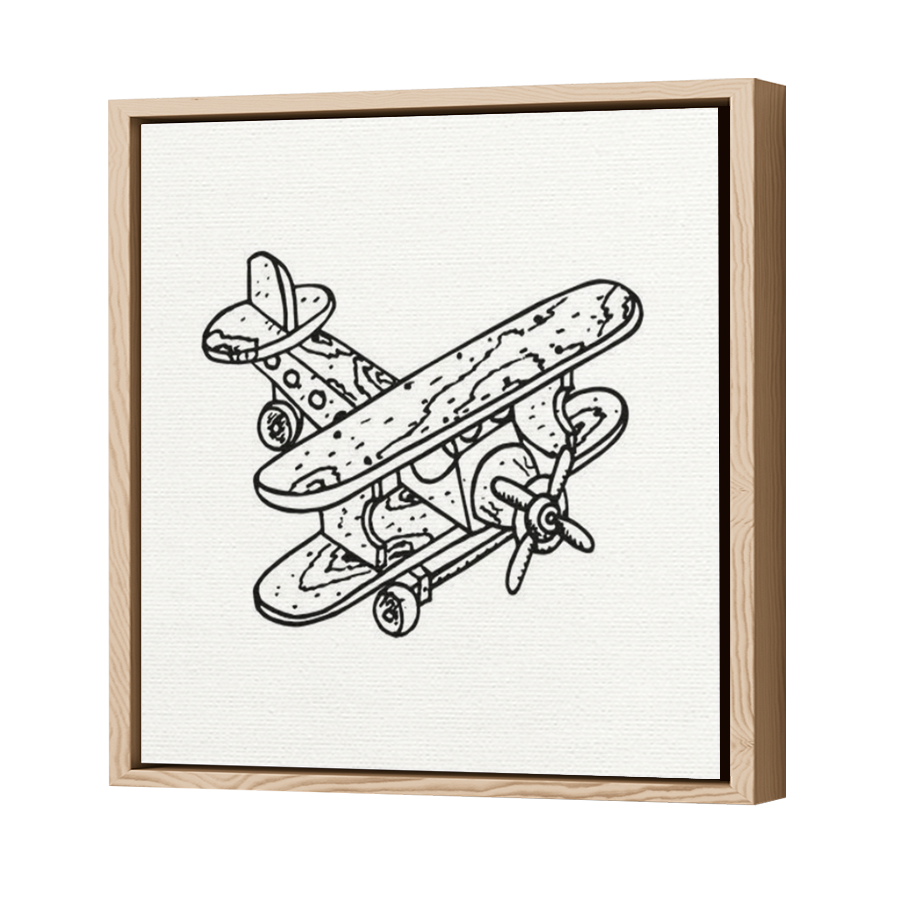 Thumbnail for Canvas - Wood Grain Floating Frame