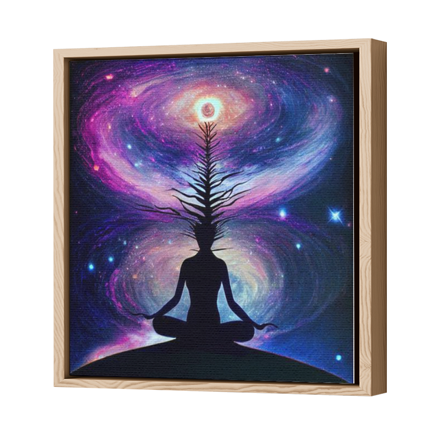 Thumbnail for Canvas - Wood Grain Floating Frame