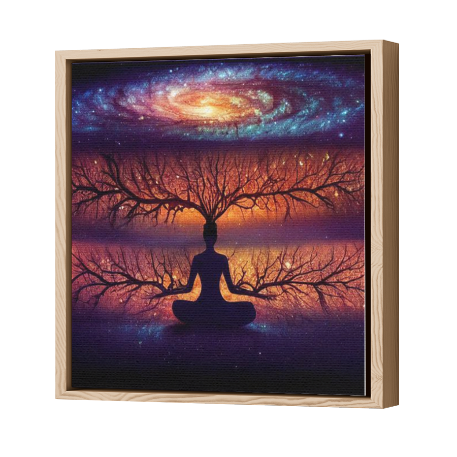 Thumbnail for Canvas - Wood Grain Floating Frame