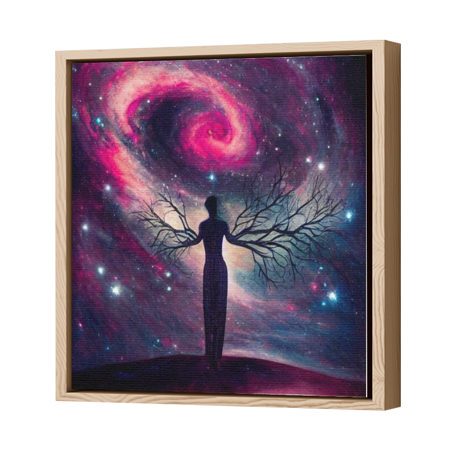 Thumbnail for Canvas - Wood Grain Floating Frame