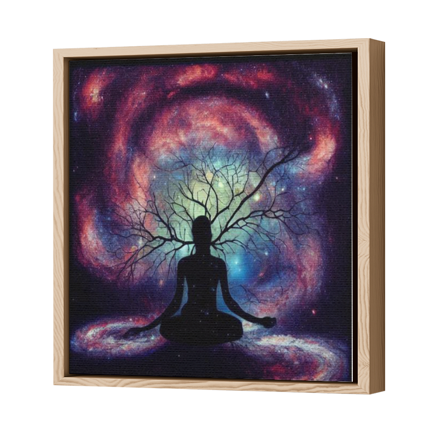 Thumbnail for Canvas - Wood Grain Floating Frame