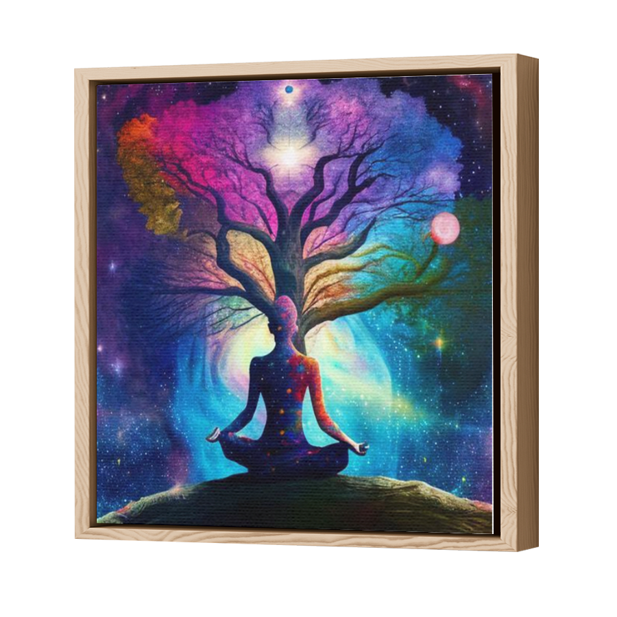 Thumbnail for Canvas - Wood Grain Floating Frame