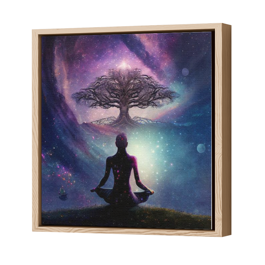 Thumbnail for Canvas - Wood Grain Floating Frame