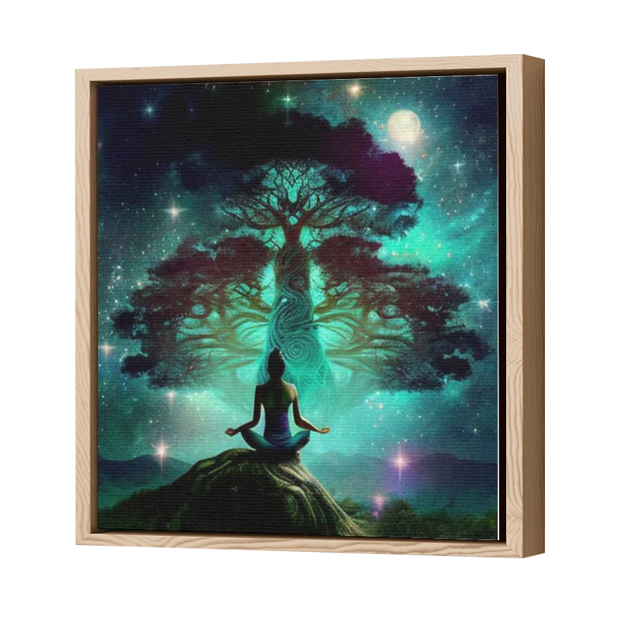 Thumbnail for Canvas - Wood Grain Floating Frame