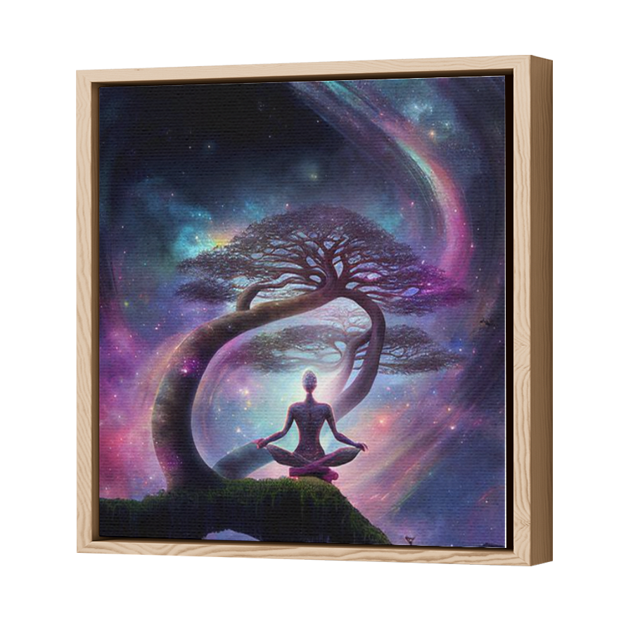 Thumbnail for Canvas - Wood Grain Floating Frame
