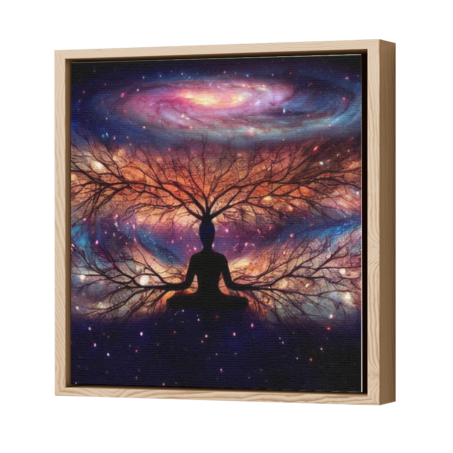 Thumbnail for Canvas - Wood Grain Floating Frame