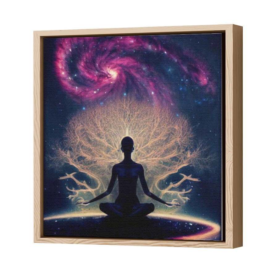 Thumbnail for Canvas - Wood Grain Floating Frame