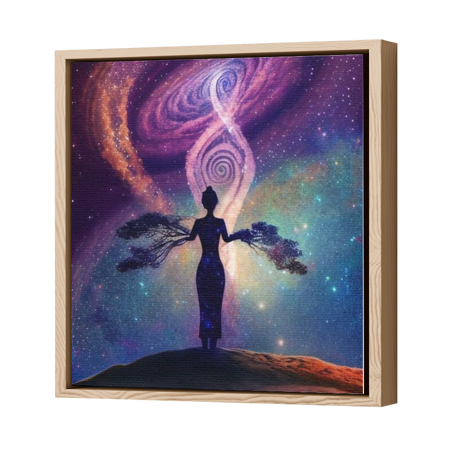 Thumbnail for Canvas - Wood Grain Floating Frame