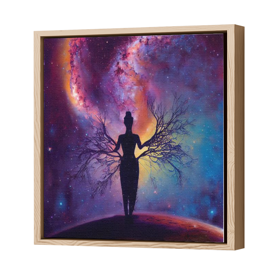 Thumbnail for Canvas - Wood Grain Floating Frame