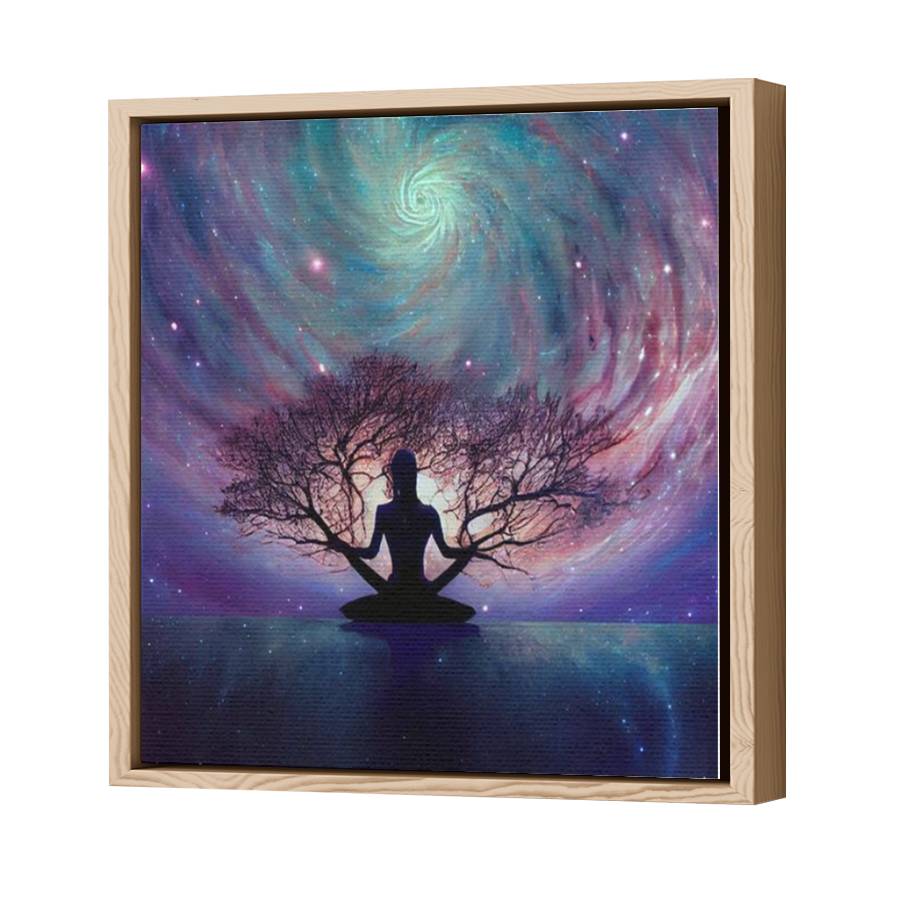 Thumbnail for Canvas - Wood Grain Floating Frame