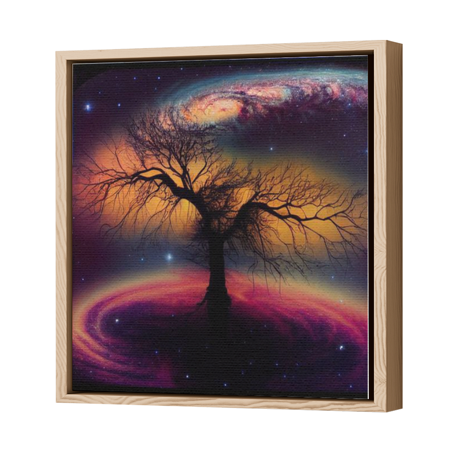 Thumbnail for Canvas - Wood Grain Floating Frame