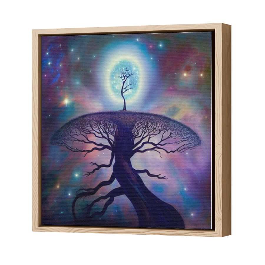 Thumbnail for Canvas - Wood Grain Floating Frame