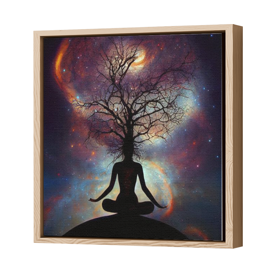 Thumbnail for Canvas - Wood Grain Floating Frame