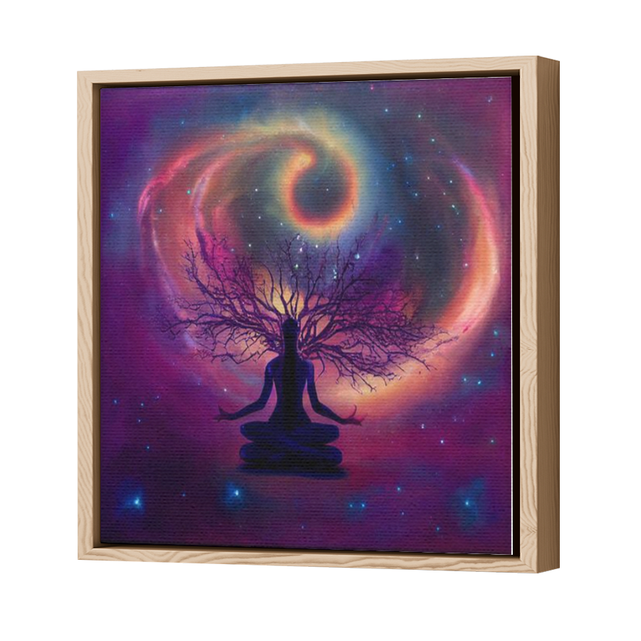 Thumbnail for Canvas - Wood Grain Floating Frame