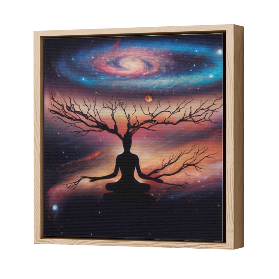 Thumbnail for Canvas - Wood Grain Floating Frame