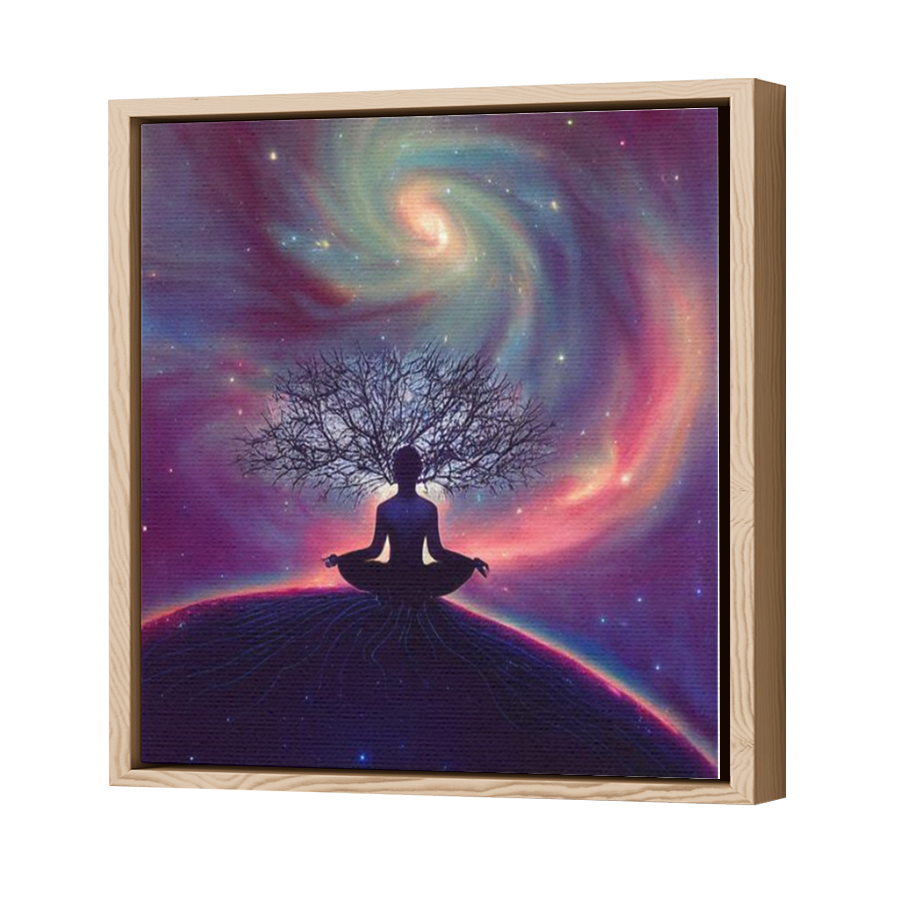 Thumbnail for Canvas - Wood Grain Floating Frame
