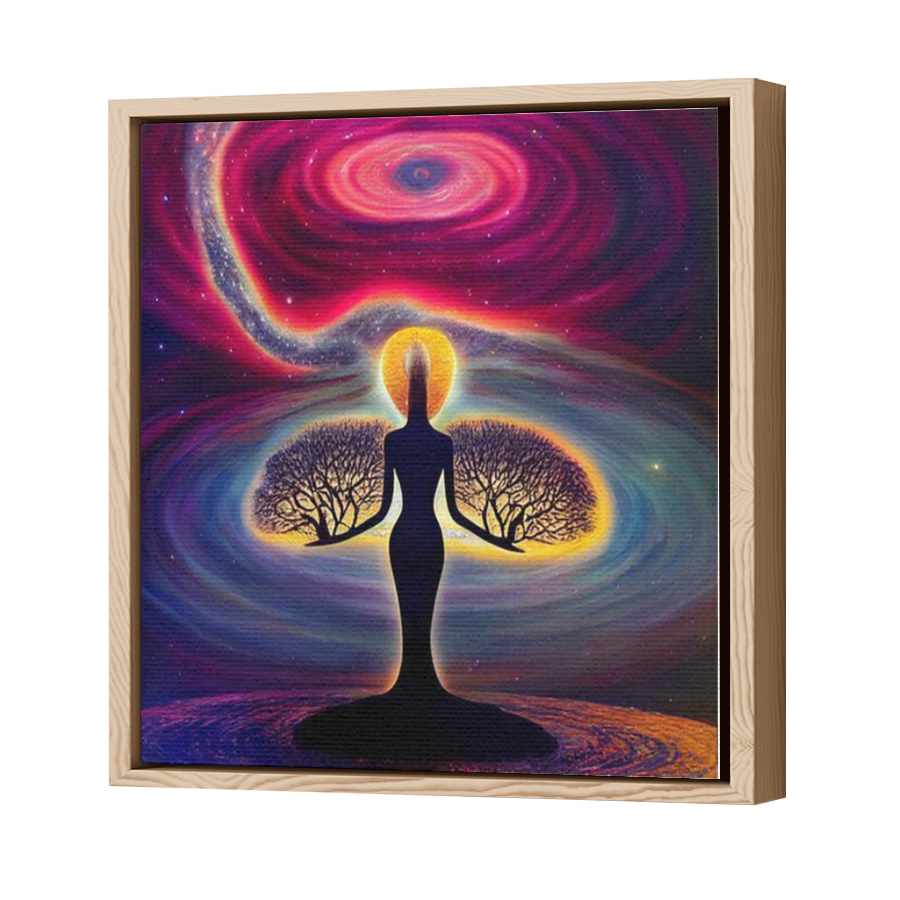 Thumbnail for Canvas - Wood Grain Floating Frame