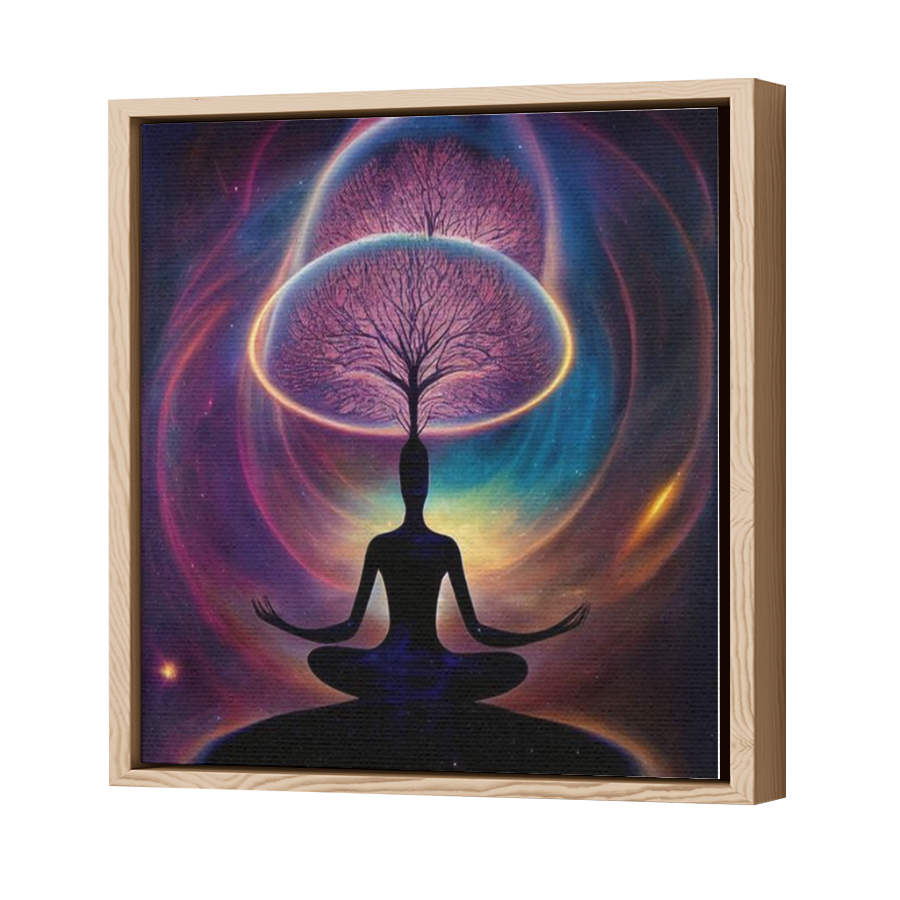 Thumbnail for Canvas - Wood Grain Floating Frame