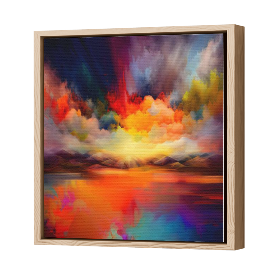 Thumbnail for Canvas - Wood Grain Floating Frame