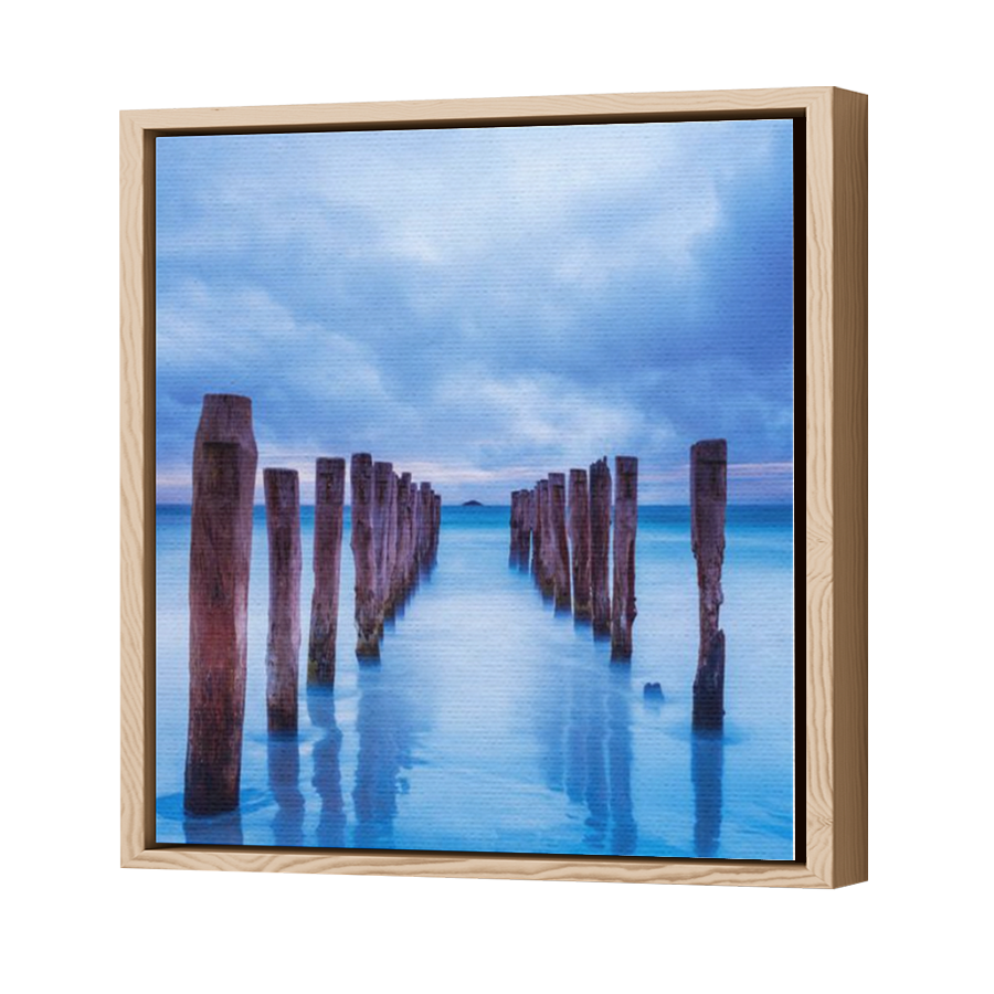 Thumbnail for Canvas - Wood Grain Floating Frame
