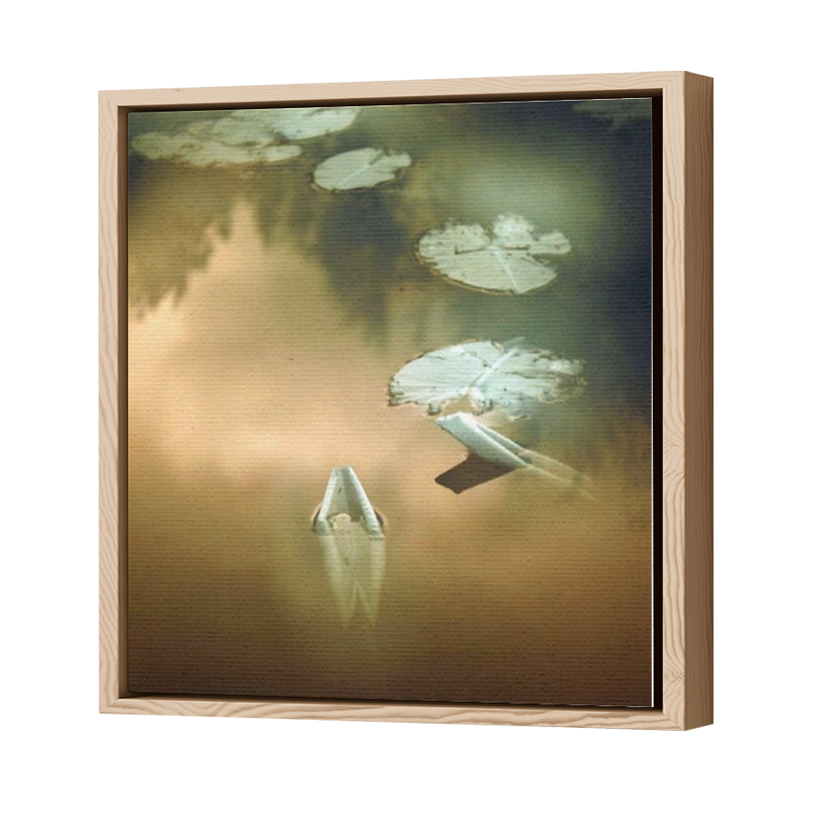 Thumbnail for Canvas - Wood Grain Floating Frame