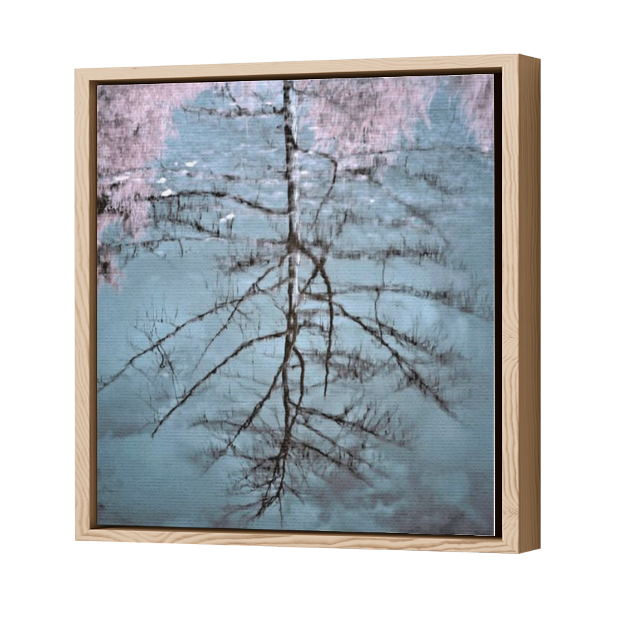 Thumbnail for Canvas - Wood Grain Floating Frame