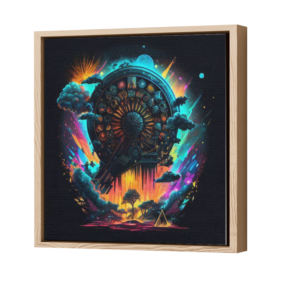 Thumbnail for Canvas - Wood Grain Floating Frame