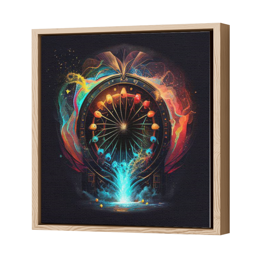 Thumbnail for Canvas - Wood Grain Floating Frame