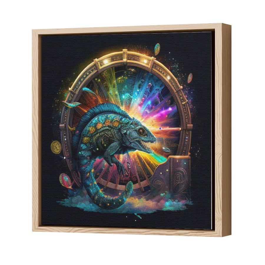 Thumbnail for Canvas - Wood Grain Floating Frame